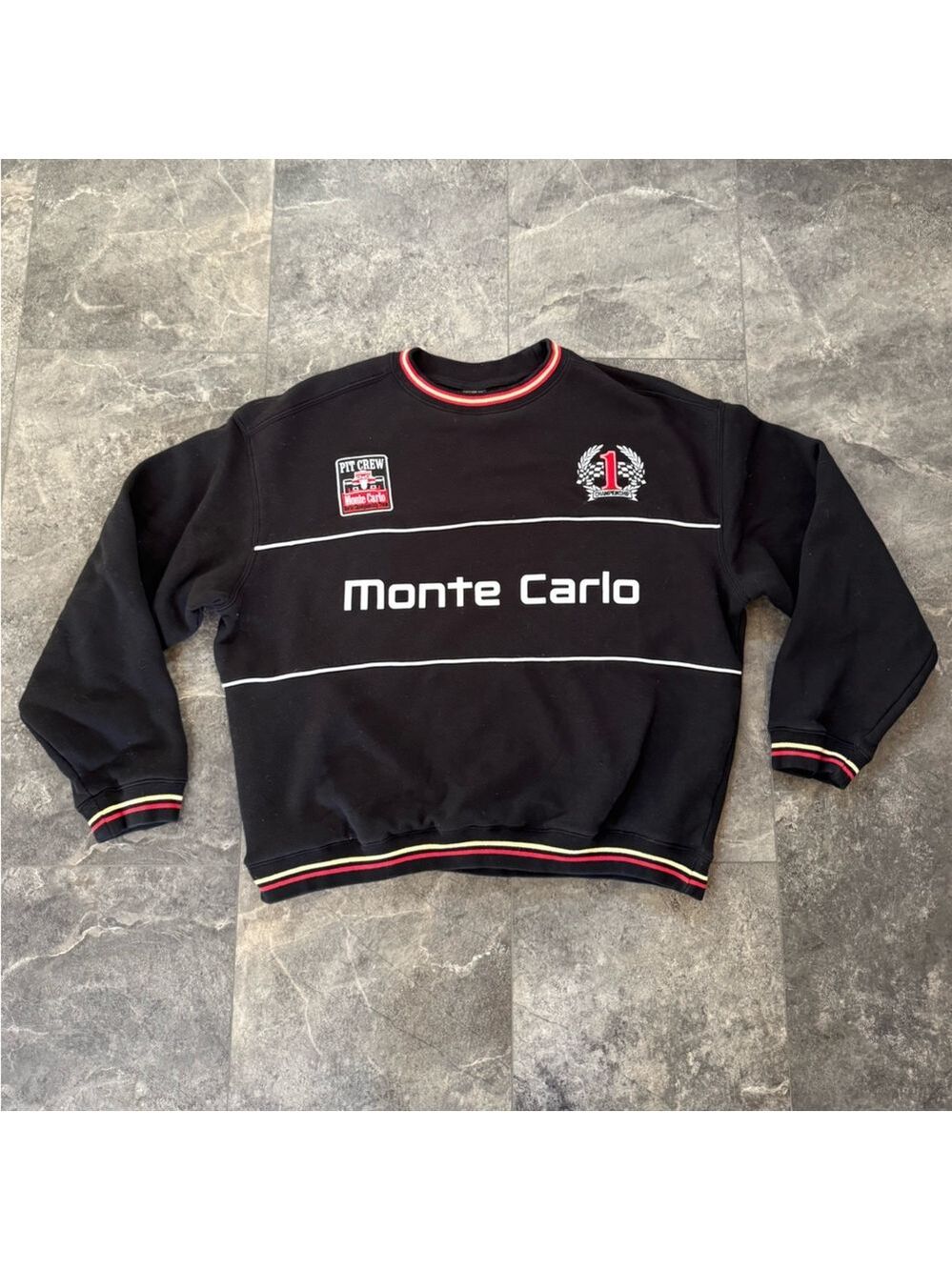 Cotton On Box Fit Monte Carlo Black Sweatshirt Size Medium